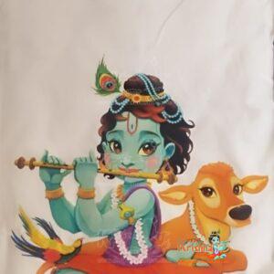 Bal Krishna T Shirt White Polyester Dry Fit