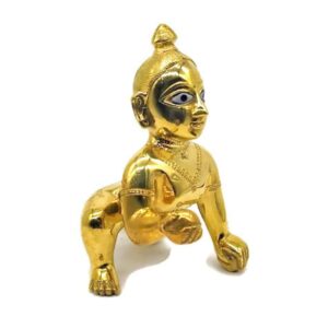 Laddu Gopal Ji Brass Idol - Multiple Size Available