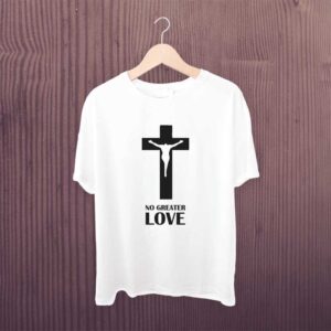 Jesus Cross T-Shirt White Polyester Dry Fit