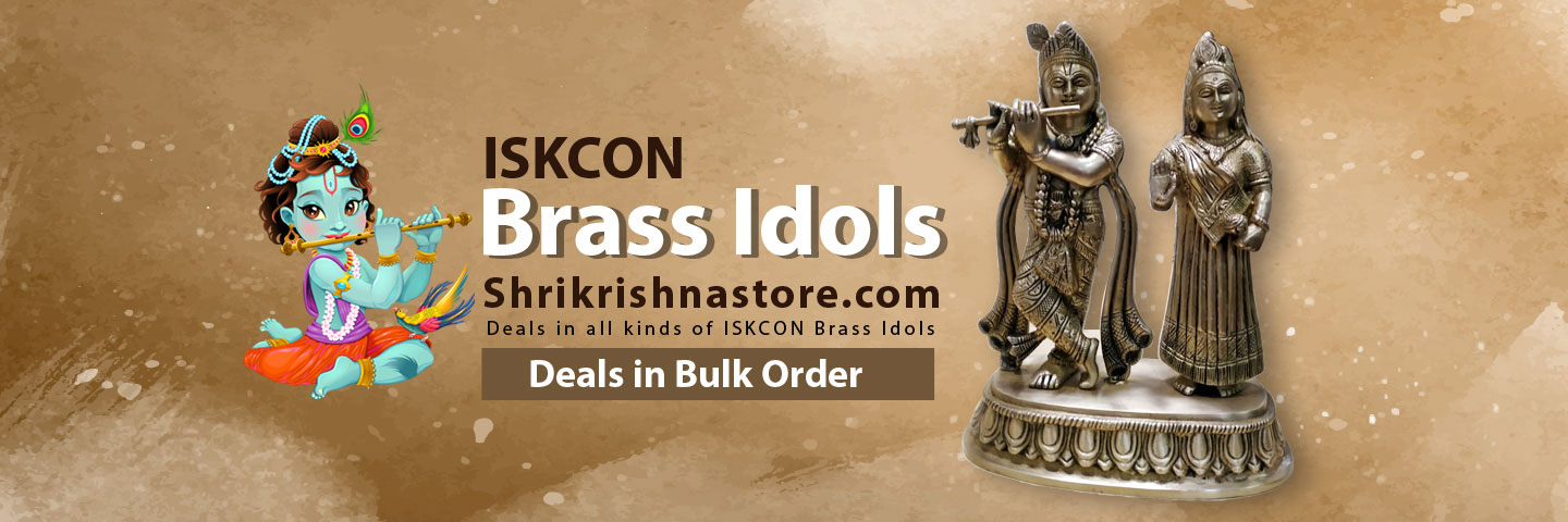 Buy Brass Radha Krishna Statue Pair