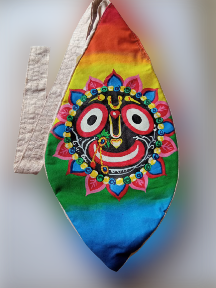Jagannath Sky - Hand Painted Bead Bag