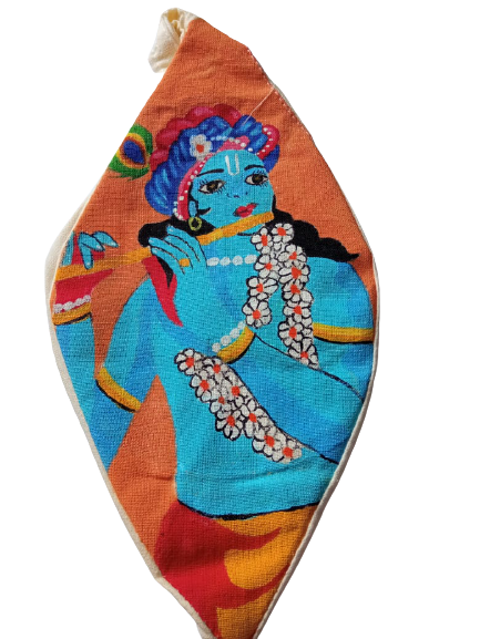 Shri Krishna - Hand Painted Bead Bag