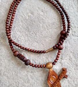 Shri Krishna Flute Pure Tulsi Locket Mala