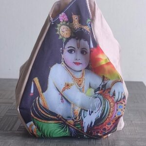 Krishna Makhan Chor Digital Print Japa Bead Bag