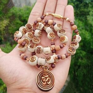 Om Tulsi Locket Mala With Ram Hari Krishna Beads