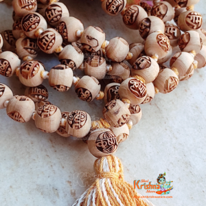 Ram Krishan Naam Tulsi Japa Mala 108 + 1 Round Beads
