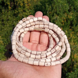 Three Round Cylindrical Shaped Tulsi Kanthi Mala - Premium