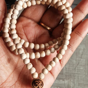 Original tulsi mala with 108+ 1 Om guru bead wear as kanthi