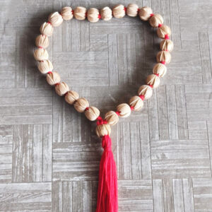 Holi Lotus 27+1 Beads Japa Mala With Red Tassel