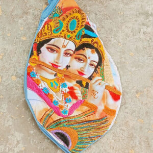 RADHA Krishna Digital Print with Beautiful Embroidery Japa Bead Bag