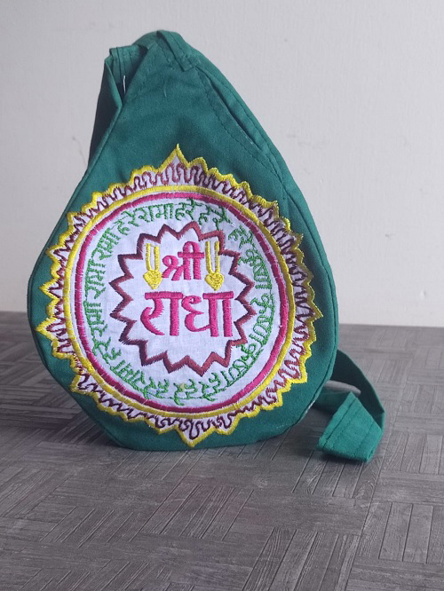 Shri Radha Embroidery Japa Bead Bag