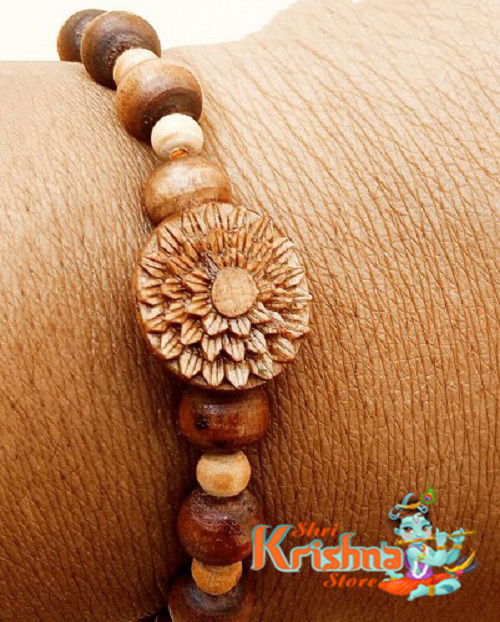 Amazing Flower Carved Tulsi Bracelet- Premium Quality