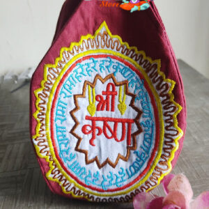 Shri Krishna Embroidery Japa Bead Bag-Premium