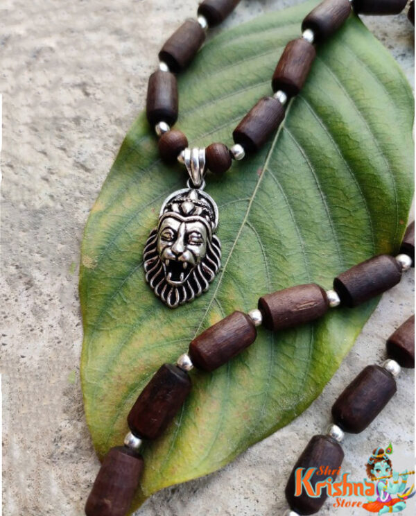 Beautifully Design Narasimha tulasi and silver necklace Mala