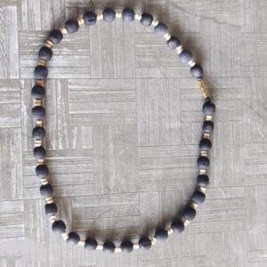 Shyma Tulsi One Round Kanthi Mala-Beads Size 10 mm - Black Beauty
