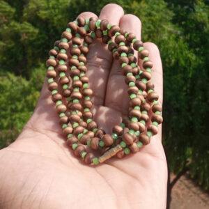 2 Round Shyam Tulsi Kanthi Mala with English Green Crystal