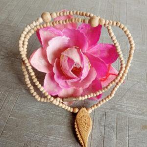 Radha Name Carved Locket Original Tulsi Kanthi Mala