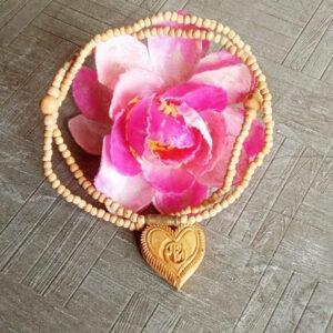 Radha Name Carved Locket Tulsi Kanthi Mala