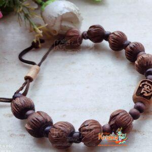 Shri Radhey Radhey Naam Dark Tulsi Bracelet-Classical