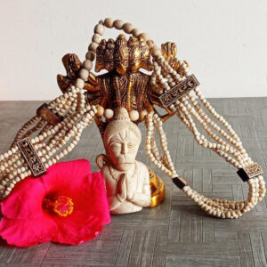 Jai Hanuman Baba Tulsi Locket with Tulsi Puch Mala