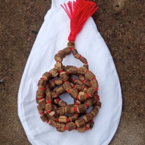 Tulsi Japa Mala With White Japa Beads Bag