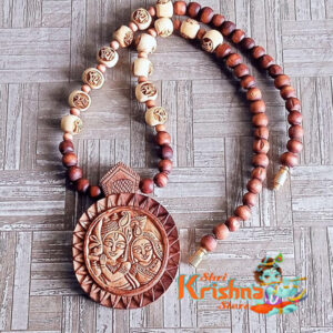Radha Krishna Original Tulsi Locket Mala- Hand Curving Custom Design
