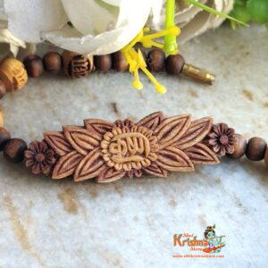 Uniquely carved Krishna Tulsi Bracelet-Classical