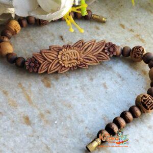 Uniquely carved Krishna Tulsi Bracelet-Classical