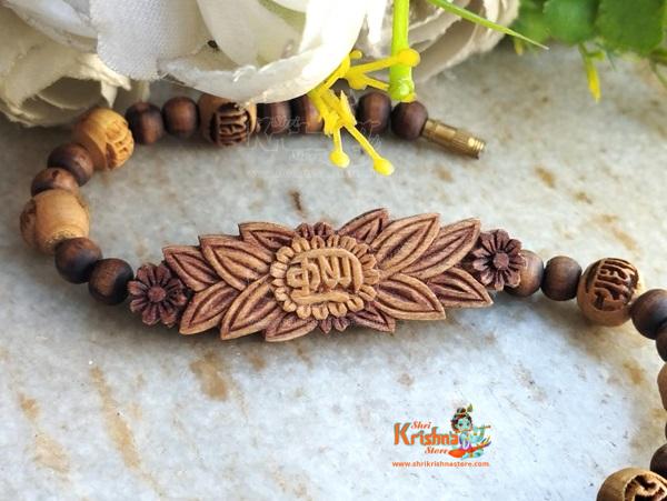 Uniquely carved Krishna Tulsi Bracelet-Classical