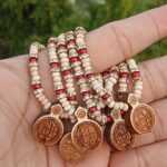 Made in Vrindavan dham by www.shrikrishnastore.com. Each and every one of these Locket Mala is a work of Very Fine Hand art.