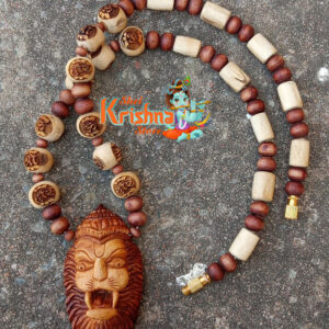 Shri Narasimha Tulsi Locket Mala Pure Tulsi Beads