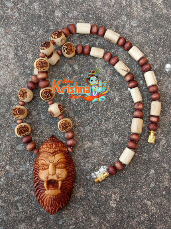 Shri Narasimha Tulsi Locket Mala Pure Tulsi Beads