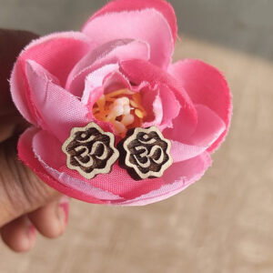 Om Tulsi Earrings Flower Shaped Design
