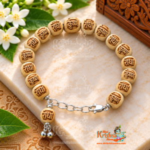 Sterling Silver Radha Krishna Tulsi Bracelet in silver wire – Classical