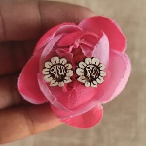 Radha Tulsi Earrings Flower Shaped Design