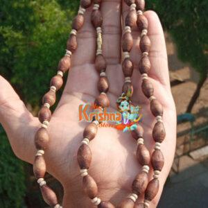 Mridanga Shape Shayma Tulsi Beads Two Round Kanthi Mala