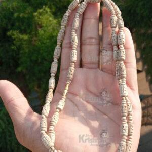Two Round Kanthi Mala Radha Carved Beads-Premium