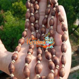 Mridanga Shape Shayma Tulsi Beads 3 Round Kanthi Mala