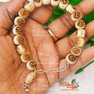 Original Tulsi OM Beads Bracelet with Silver Stelling