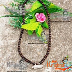 Silver Narasimha dev Ji Kavach with Tulsi Kanthi mala