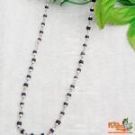 Sterling Silver Black Rosary Beads With Silver Cap Tulsi Mala