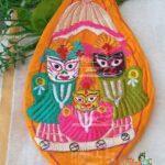 Embroidered Jagannath, Balaram and Subhadra Japa Bag