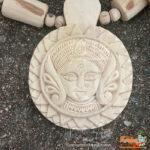 Kali Maa Beautifully Carved Tulsi Pendant