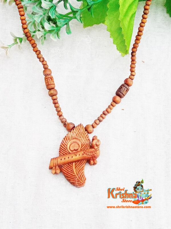 Krishna Flute Locket Tulsi Mala