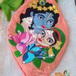 Radha with Krishna Embroidery Japa Bag