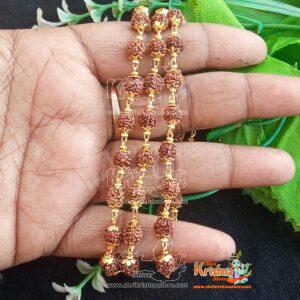 Lab Certified Panch Mukhi Rudraksh Mala for Neck (6 mm)