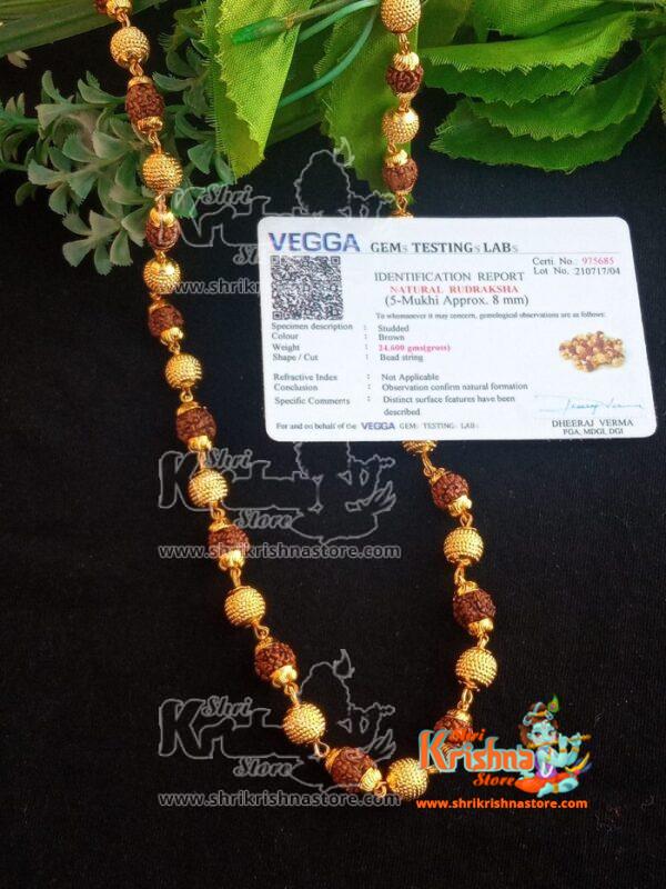 Gold Rudraksha Mala, Rudraksha Bead Mala