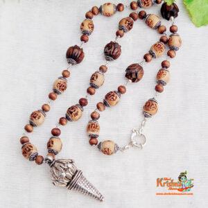 Hanuman Baba Gada Silver Pendant with beautifully designed silver Garland