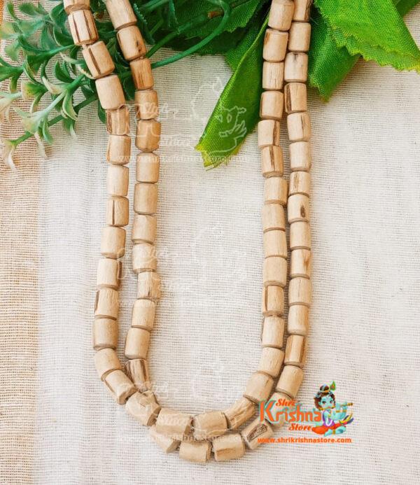 Three Round Cylindrical Shaped Tulsi Kanthi Mala – Premium