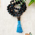 Beautiful Design Dark Shyma Tulsi 108 + 1 Beads Japa Mala